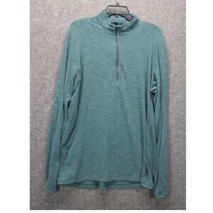 Lululemon Men's Surge Warm 1/2 Zip Heathered Green XL